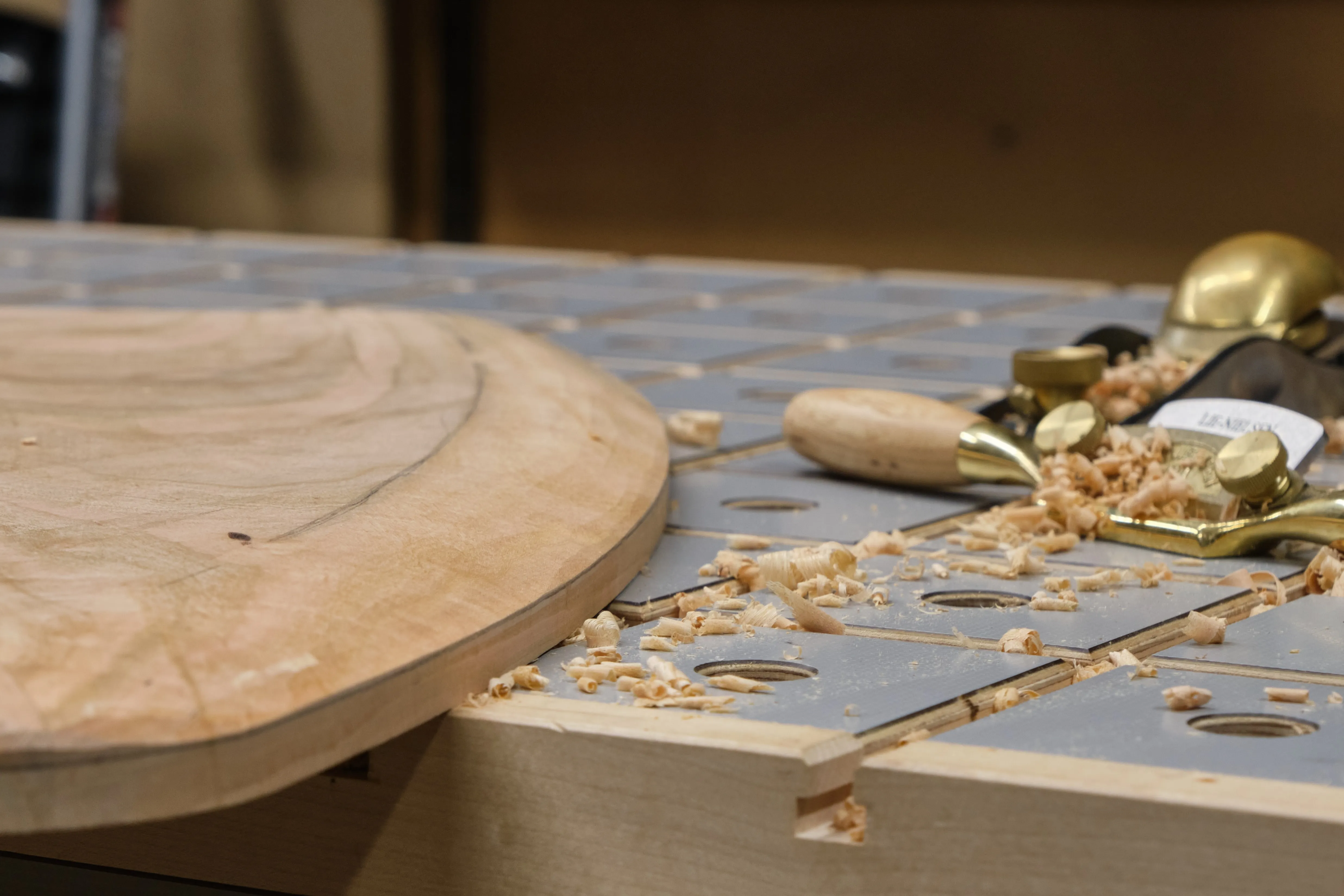 my happy place, working with hand tools to make this table really feel hand crafted